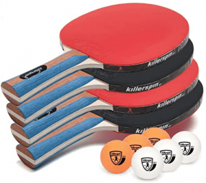 Killerspin JET SET 4 Ping Pong Paddle Set