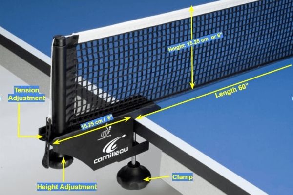  table tennis net length and width